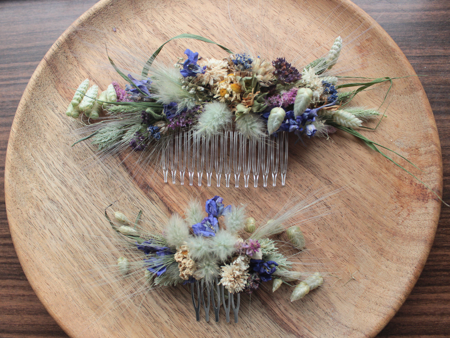 Haarkamm mit Trockenblumen "Dana"
