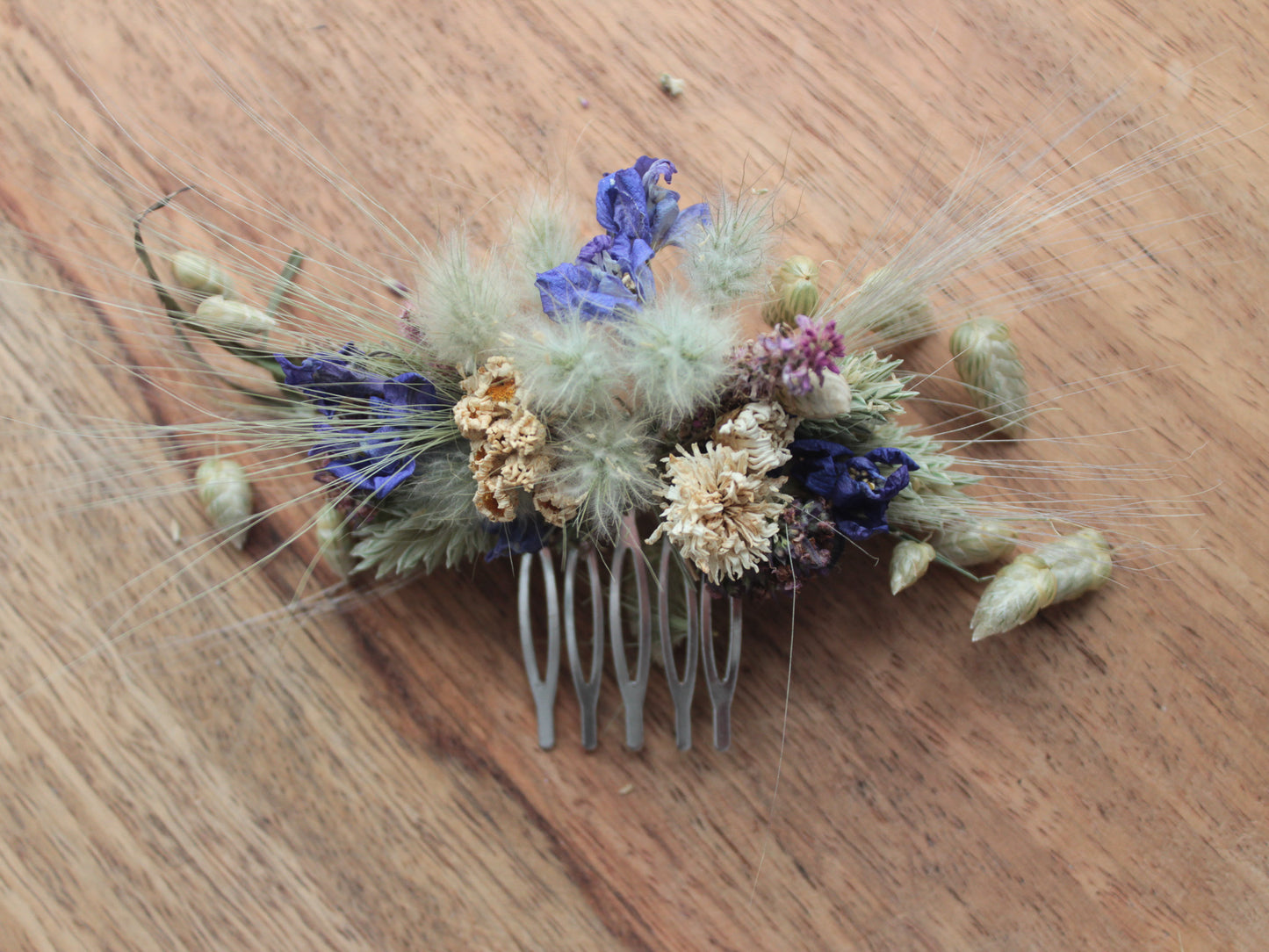 Haarkamm mit Trockenblumen "Dana"