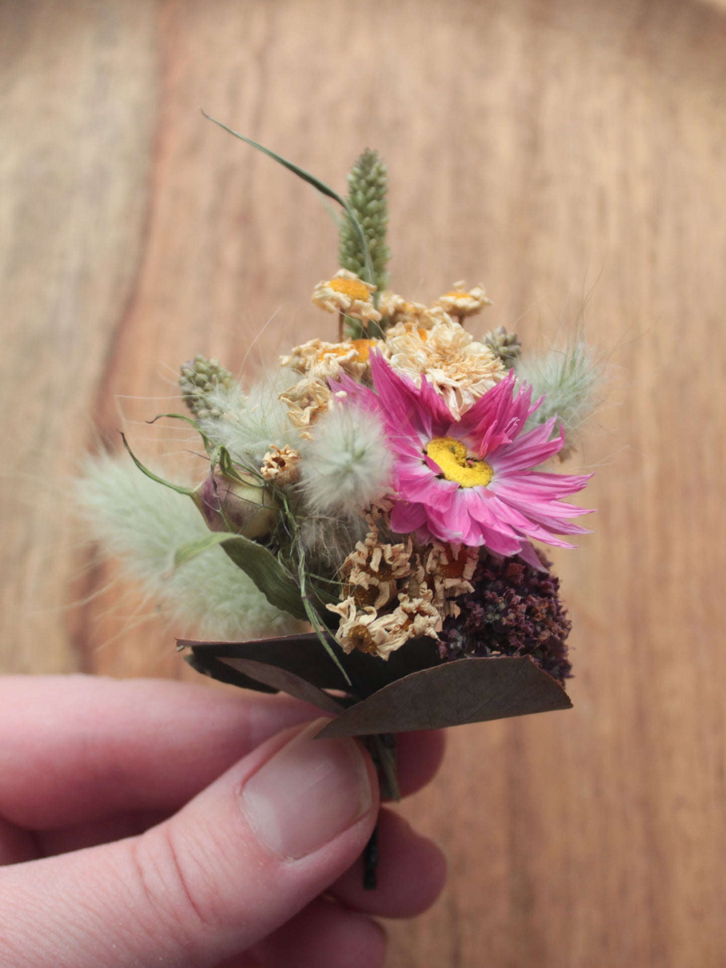 Haarnadel mit Trockenblumen "Rosie"