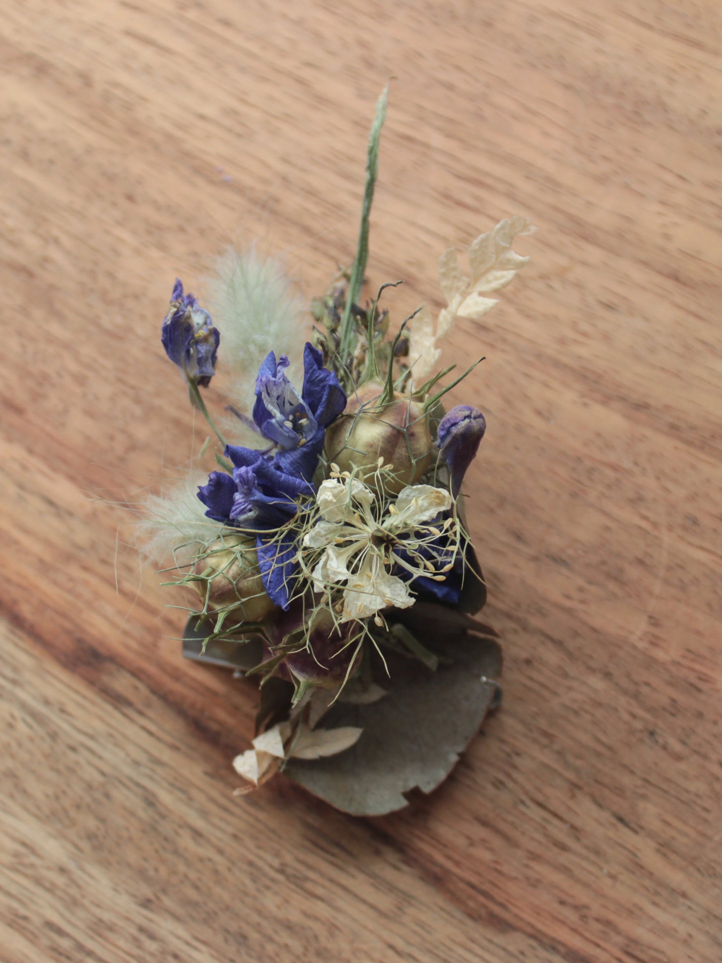 Haarclip / Anstecker mit Trockenblumen "Olivia"