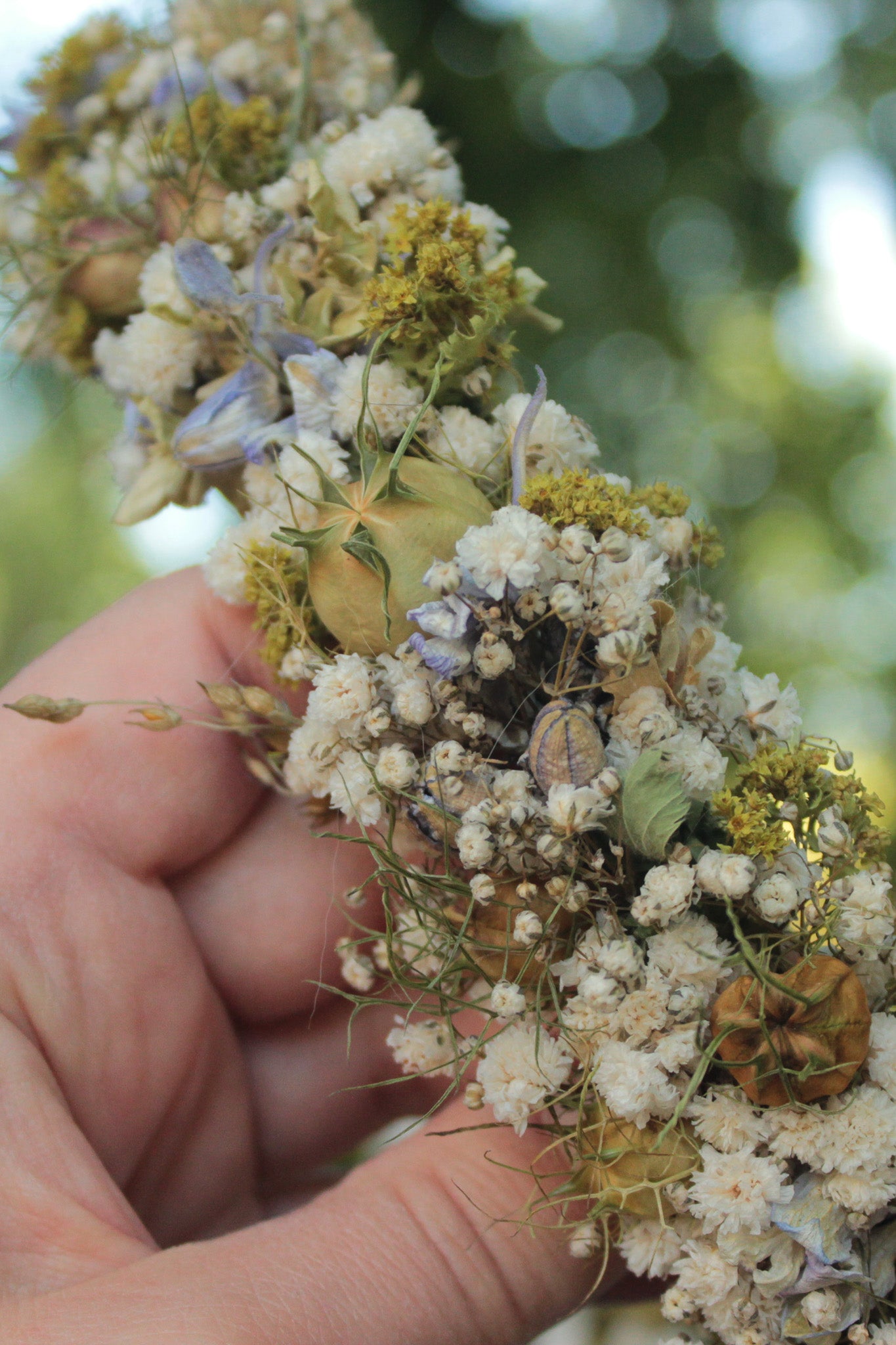 Haarkranz mit Trockenblumen "Ana"