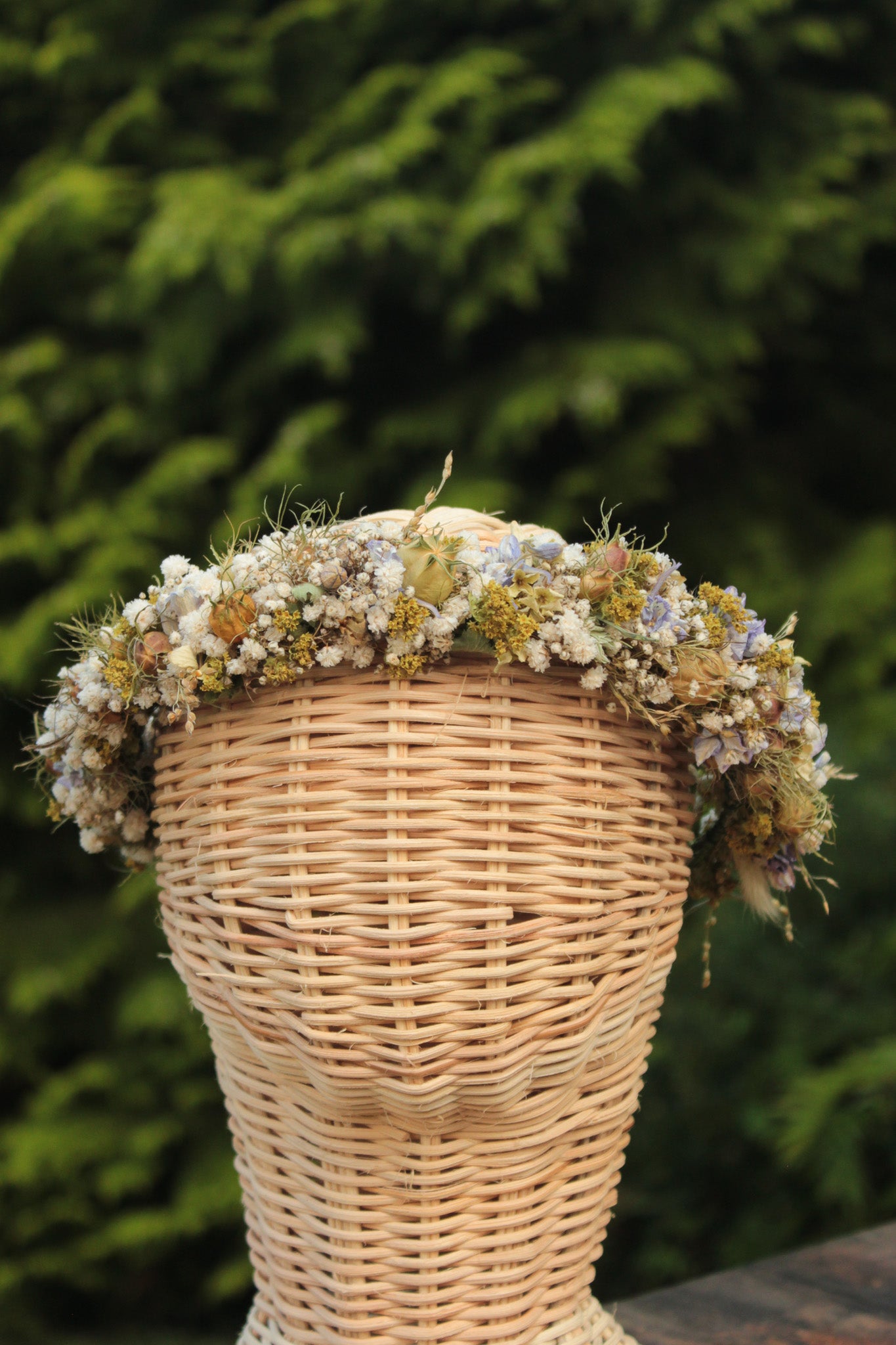 Haarkranz mit Trockenblumen "Anna"