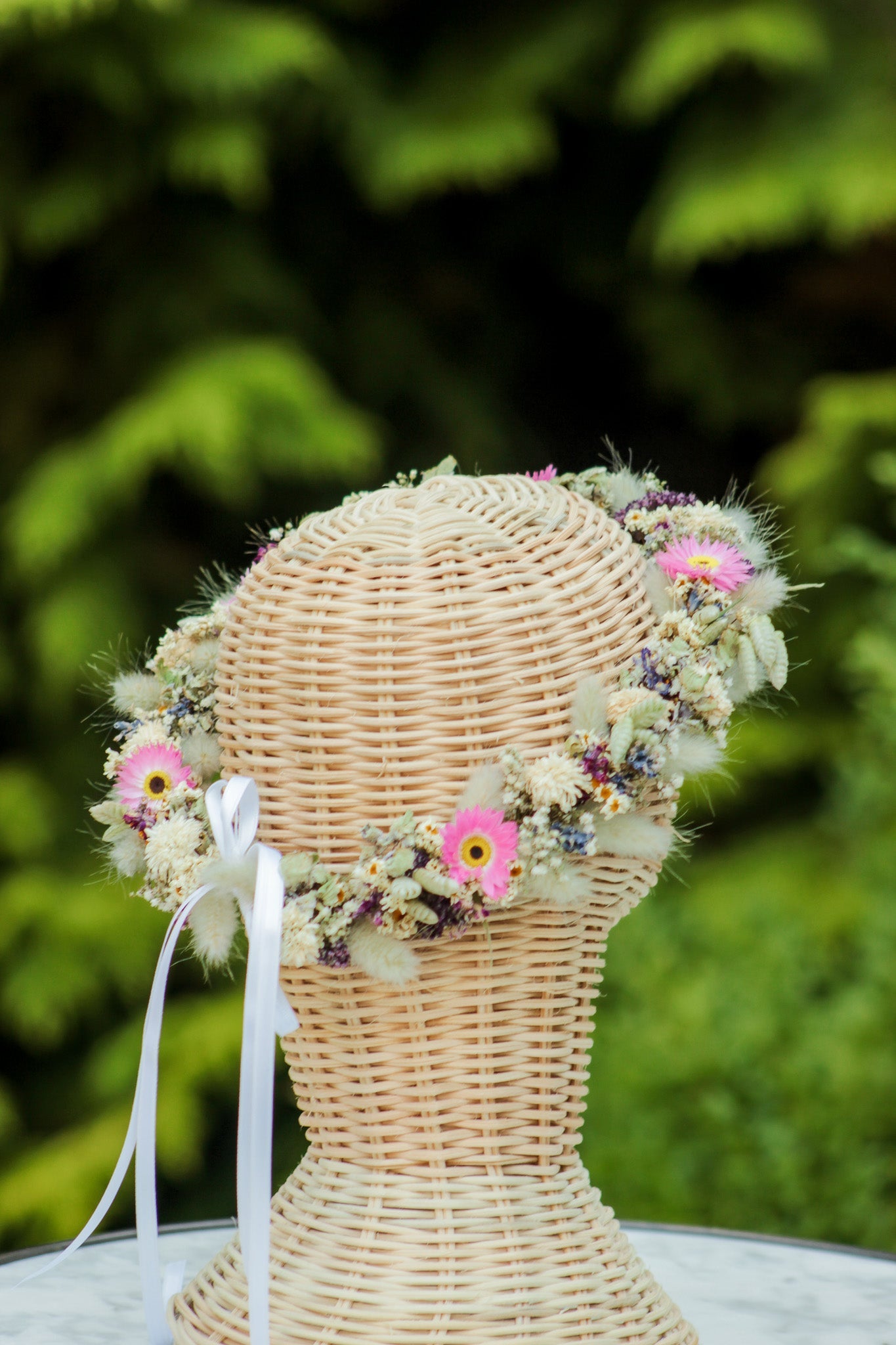Haarkranz mit Trockenblumen "Rosalie"