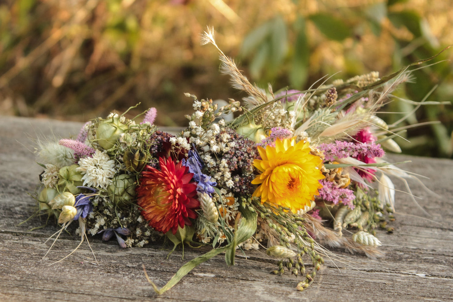Haarreif mit Trockenblumen "Sandra"