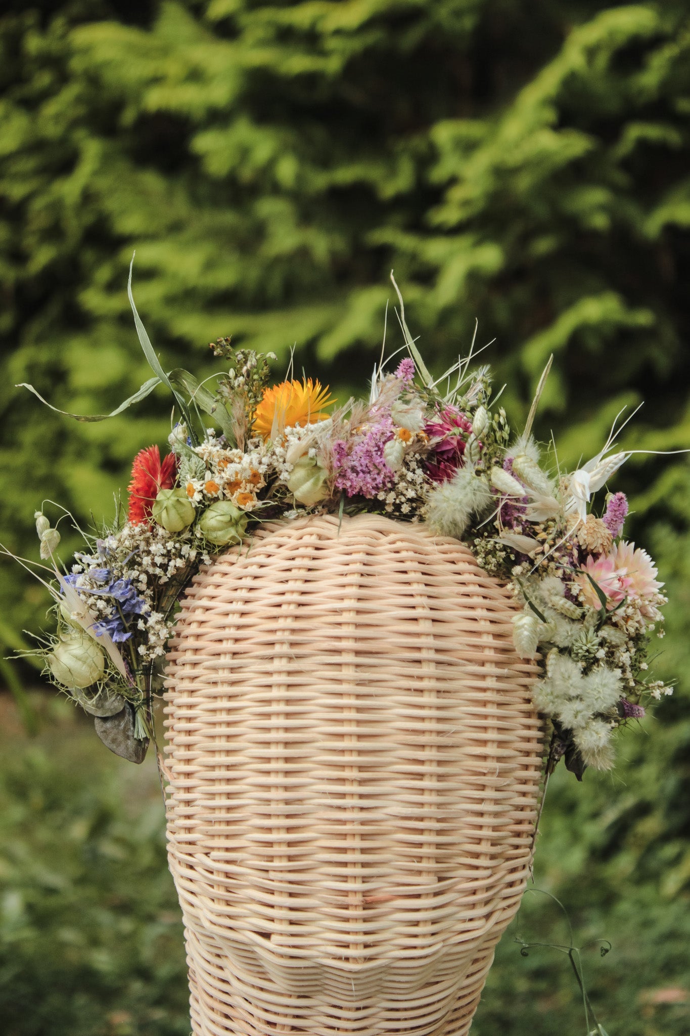 Haarreif mit Trockenblumen "Sandra"