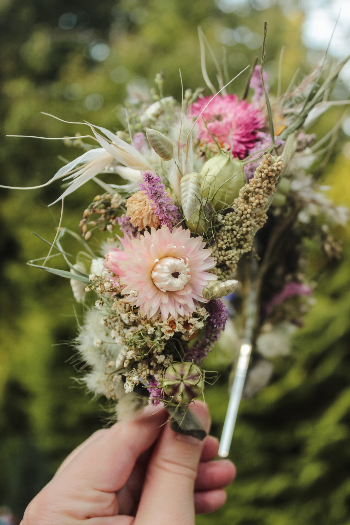Haarreif mit Trockenblumen "Sandra"