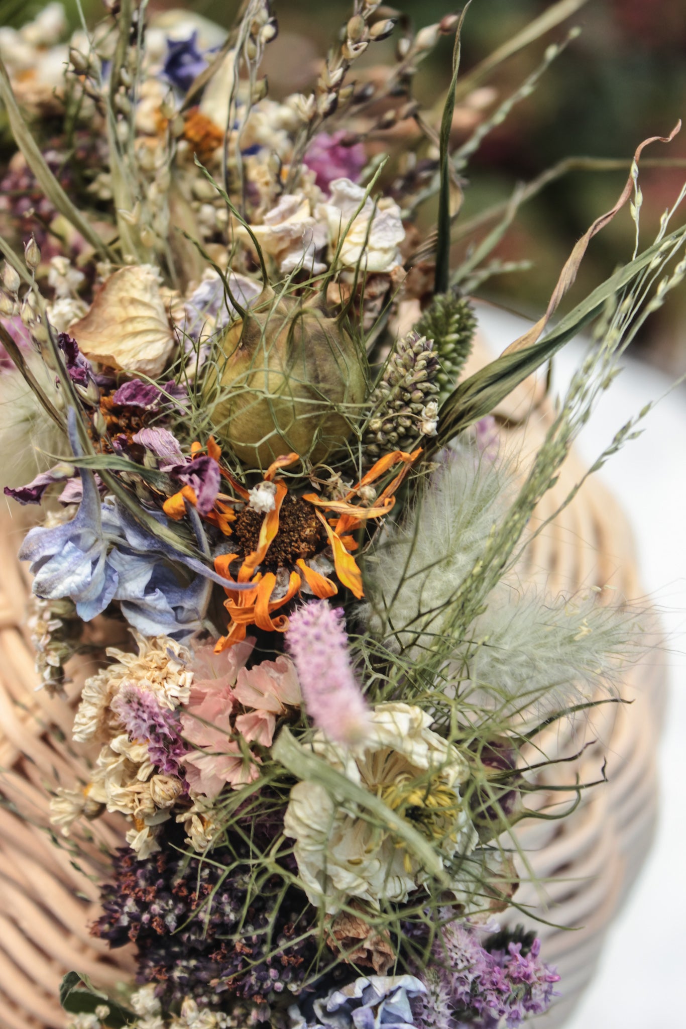 Haarreif mit Trockenblumen "Vivianne"