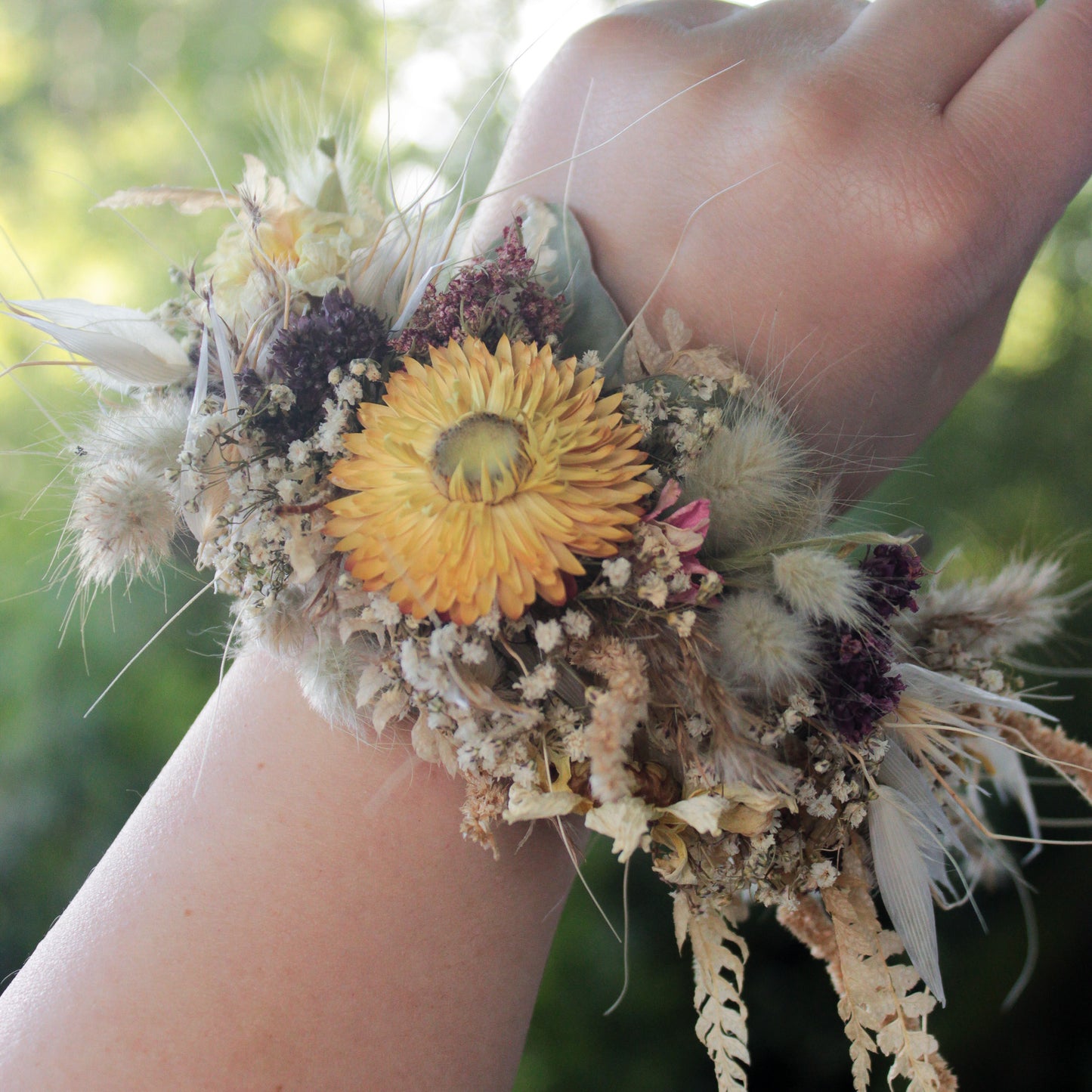 Armband mit Trockenblumen "Eleonora"