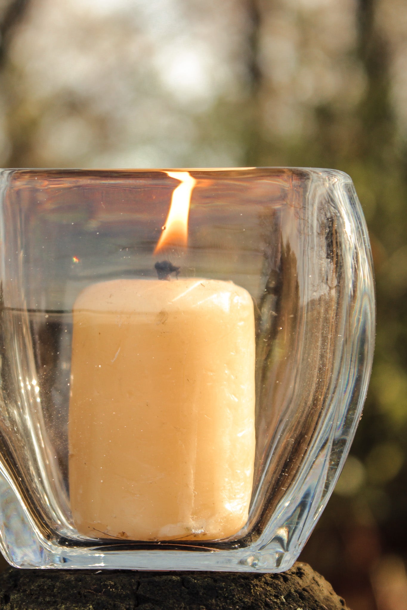 Dickwandiges Kerzenglas für gemütliche Stunden